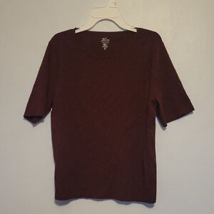 J. Crew Rich Brown Knit Top
